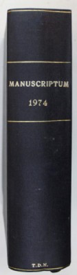 MANUSCRIPTUM , REVISTA TRIMESTRIALA EDITATA DE MUZEUL LITERATURII ROMANE , COLEGAT DE 4 NUMERE , ANUL 1974 , COMPLET foto