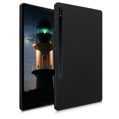 Husa pentru Samsung Galaxy Tab S7 Plus, Silicon, Negru, 52923.01 foto