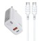Incarcator retea 40W PD, Fast charge Kakusiga, TypeC, Alb