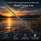 Undiță Telescopică pentru Pescuit, Model Targa, 6 m