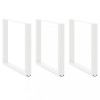 VidaXL Picioare de masă &icirc;n formă de U, 3 buc., alb, 90x(72-73) cm, oțel
