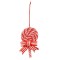 Decoratiune Craciun, tip acadea, rosu + alb, 7 x 2.5 x 12.5 cm, HDY210015B