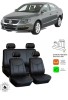 Set huse scaune piele VW Passat B6 (2005-2010) Negru, Umbrella