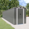 Gossi sopron de gradina, gri deschis, 192x1021x223 cm otel galvanizat