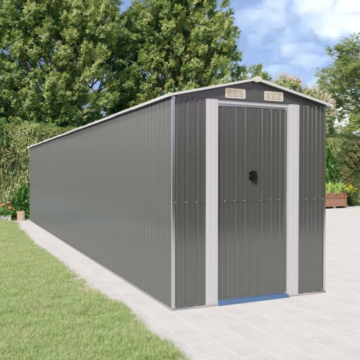 Gossi sopron de gradina, gri deschis, 192x1021x223 cm otel galvanizat