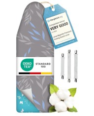 Husa pentru masa de calcat turbo super moale 5 straturi 140x40, gri, captuseala din bumbac KOTEX, 5 dimensiuni, intinzator EasyFit, zona XXL 130-140x3 foto