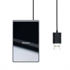 Incarcator Universal Wireless Baseus Card Ultra Thin 15W IP67 Cablu USB inclus Negru foto