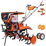 Ruris 913ACC - Motosapa General Engine - 13 CP 750-1100 mm 3 viteze (2 inainte + 1 inapoi) benzina fara plumb roti cauciuc plug reversibil roti metali