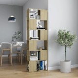 Cumpara ieftin Bibliotecă/Separator cameră, stejar sonoma, 60x24x186 cm, PAL