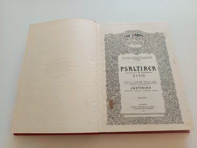 PSALTIREA 1971 EDITIA A TREIA TIPARITA CU APROBAREA SF. SINOD SI BINECUVANTAREA PF PATRIARH JUSTINIAN foto