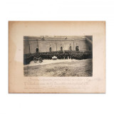 Ceremonia depunerii jurăm&acirc;ntului recruților Regimentul 2 Cetate, fotografie de epocă, 1908 - d