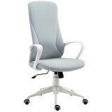 Vinsetto Scaun de Birou Ergonomic și Tapitat, &Icirc;nălțime Reglabilă, Funcție de &Icirc;nclinare, 62x56x110-119.5 cm, Gri | Aosom Romania