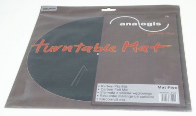 AUFLAGE AUS FILZ/CARBON 2-LAGIG, 1,3MM STARK, &amp;Oslash;=298MM MAT FIVE pentru pick-up , redare vinil ANALOGIS foto