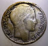 C.314 FRANTA 20 FRANCS FRANCI 1937 ARGINT DETERIORATA, Europa