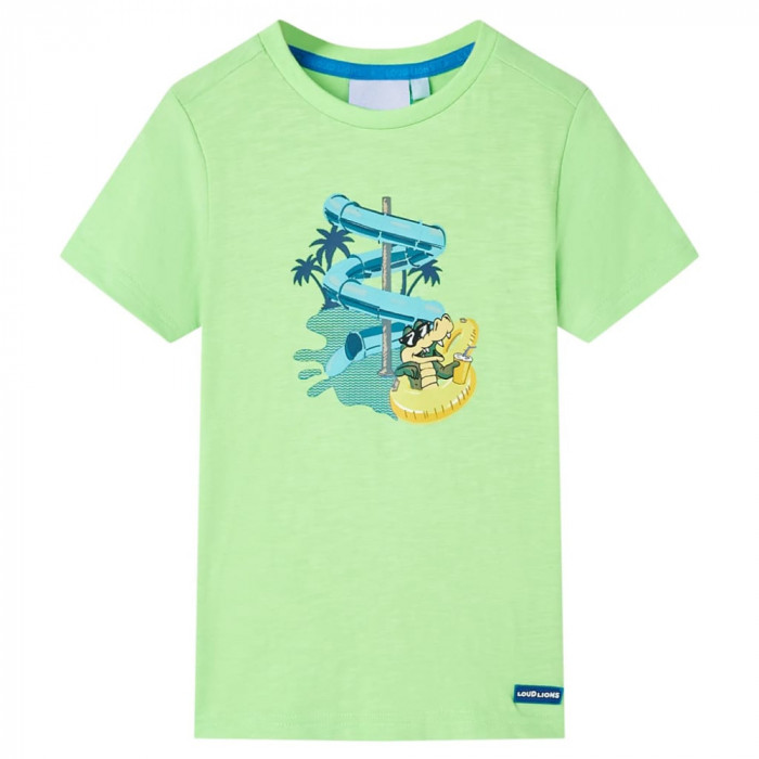 Tricou pentru copii, verde neon, 128 GartenMobel Dekor