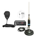 Kit Statie radio CB PNI ESCORT HP 8001L ASQ + Casti HS81 + Antena CB PNI S9 cu magnet