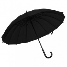 vidaXL Umbrelă automată, negru, 105 cm