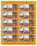 SIBIU - CAPITALA CULTURAL EUROPEANA 2007,minicoli,Lp.nr.1769a,MNH,ROMANIA., Arhitectura, Nestampilat