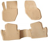 Set de 4 covorase bej cauciuc 3D stil tavita premium pentru Volvo S60, V60 din 2010-2018