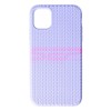 Husa Silicon Woven Texture iPhone 11 Lavender - Protectie Premium
