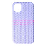 Toc silicon Woven Texture Apple iPhone 11 Lavender