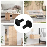 vidaXL Șuruburi cu manșon 2 pcs Negru M4 x 10 mm Oțel 864532