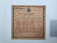 Certificat de asigurare ADAS 1956 / CD1P