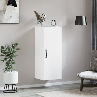 vidaXL Dulap de perete, alb, 34,5x34x90 cm, lemn prelucrat 834994 foto