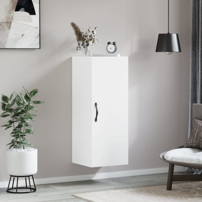 vidaXL Dulap de perete, alb, 34,5x34x90 cm, lemn prelucrat 834994