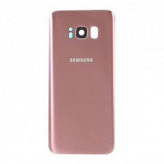 Capac Baterie Samsung Galaxy S8 G950 Cu Ornament Camera Roz Auriu foto