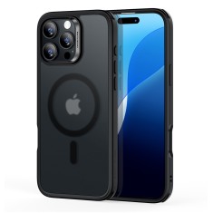 Husa iPhone 16 Pro Max ESR Classic Hybrid HaloLock, negru frost foto