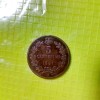 D874-Moneda veche 5 Centesimi M Italia 1861 rege Vitorio Emanuele bronz 2.5 cm.