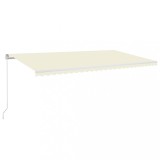 Cumpara ieftin Copertina retractabila manual, crem, 600x350 cm