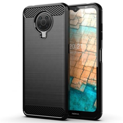 Husa pentru Nokia G10 - Techsuit Carbon Silicone - Black foto