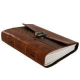 Agenda Jurnal din piele naturala cu inchidere metalica - Patch