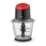 Tocator de legume Heinner, bol sticla 1.5L, 3 cutite din inox, angrenaj metalic, baza anti-alunecare, 500W