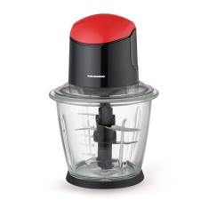 Tocator de legume Heinner, bol sticla 1.5L, 3 cutite din inox, angrenaj metalic, baza anti-alunecare, 500W