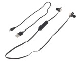 Căști fără fir cu microfon USB negru-auriu 10m
