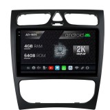 Navigatie 2K Mercedes Benz C-Class W203 (2000-2005), Android OS, S-Quadcore 4GB RAM + 64GB ROM, 9.5 Inch - AD-BGS90042K+AD-BGRKIT416