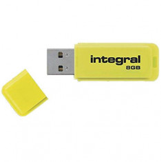 Memorie USB Integral Neon 8GB USB 2.0 Yellow foto