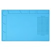 Covoras Silicon Albastru, 34x23cm, Antistatic, Magnetic, Rezistent 500&deg;C, BOMSTOM - Suport Pistol Lipit Profesional/Hobby