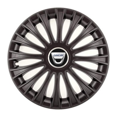 Set 4 Capace Roti, potrivite jantelor de R14, pentru Dacia, model dino Negru foto