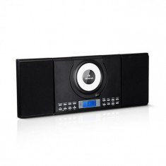 Auna Wallie, microsistem, CD player, bluetooth, port USB, telecomanda, negru foto