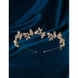 Cumpara ieftin Bentita Mireasa cu Strasuri - Aurie - 91070
