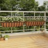 vidaXL Jgheab Perete, 91x20x23 cm, Oțel Negru, Căptușeală Cocos, Set 2 Bucăți, Jardinieră Verticală, Ghiveci Suspendat Balcon, Terasa