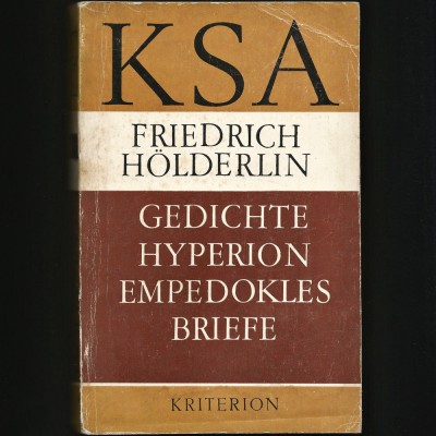 KSA - GEDICHTE HYPERION EMPEDOKLES BRIEFE - FRIEDRICH HOLDERLIN foto