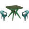 Set balcon FEIJO masa cu 2 scaune Carnaval culoare verde B001014 Raki