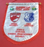 Fanion (de protocol) meci fotbal DINAMO BUCURESTI - FARUL CONSTANTA 22.09.2025 (Dimensiuni mari 42X31 cm)