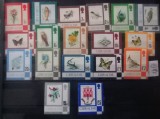 Gibraltar 1977-80 fluturi ,flori, fauna marina, pești serii de 16v (1977) + 2v.( 1979/80) Nestampilate