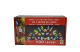 Instalatie de Craciun, sirag luminos, interconectabil, cu 8 jocuri de lumini, 100 LED-uri multicolore, 5 m, Regency